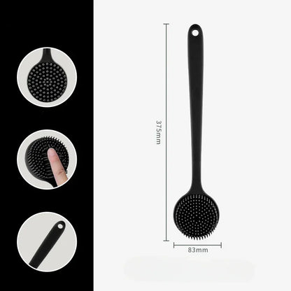 Silicone Back Scrubber Long Handle Shower Body Brush