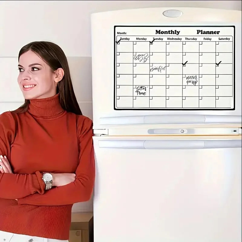 Magnetic Dry Erase Calendar Monthly Refrigerator Planner