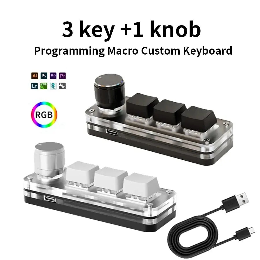 3-Key Macro Keypad RGB Hot-Swappable