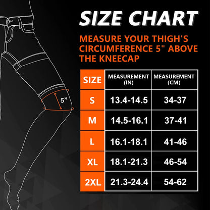 Full Leg Compression Sleeve with Knee Support for Sports & Training