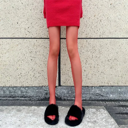 Red Tights – Burgundy Lace Style for Women
