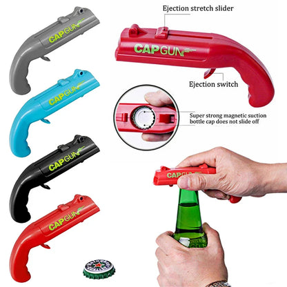 Beer Bottle Opener with Cap Launcher Portable Party Bar Tool