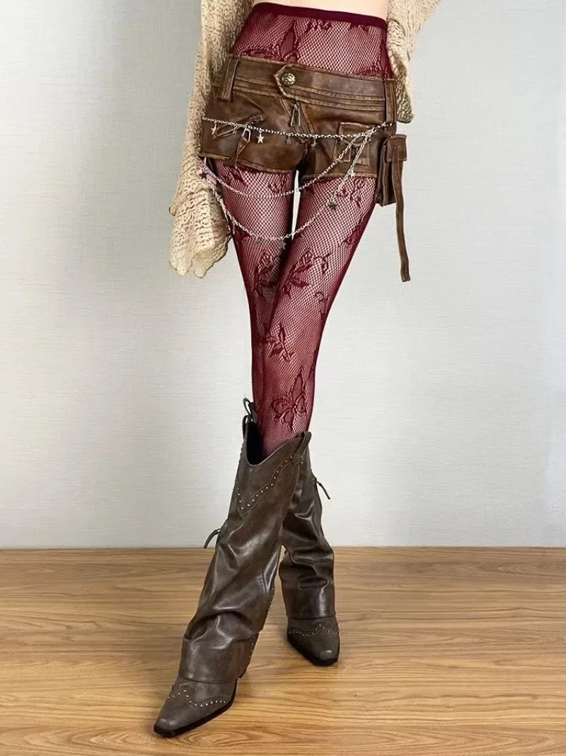 Fishnet Tights – Lace Rhombus Patterned Style