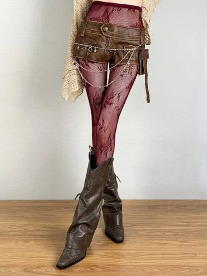 Fishnet Tights – Lace Rhombus Patterned Style