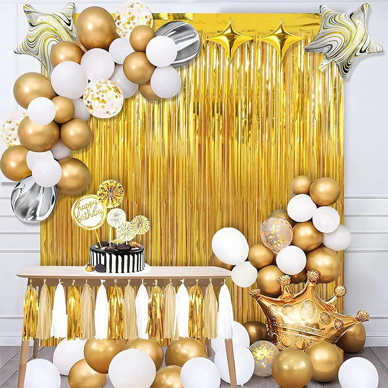 Gold Tinsel Curtain