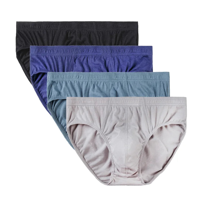 Men’s Cotton Underwear 4 Pack – Breathable Plus Size Briefs
