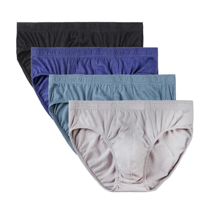 Men’s Cotton Underwear 4 Pack – Breathable Plus Size Briefs