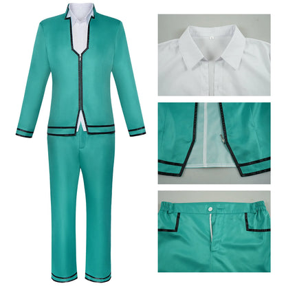 Anime Saimu Kuzuo Cosplay Costume Disaster Life K- Nan Role-playing Props Saiki Kusuo Uniform Top and Pants Saimu Kuzuo Outfits