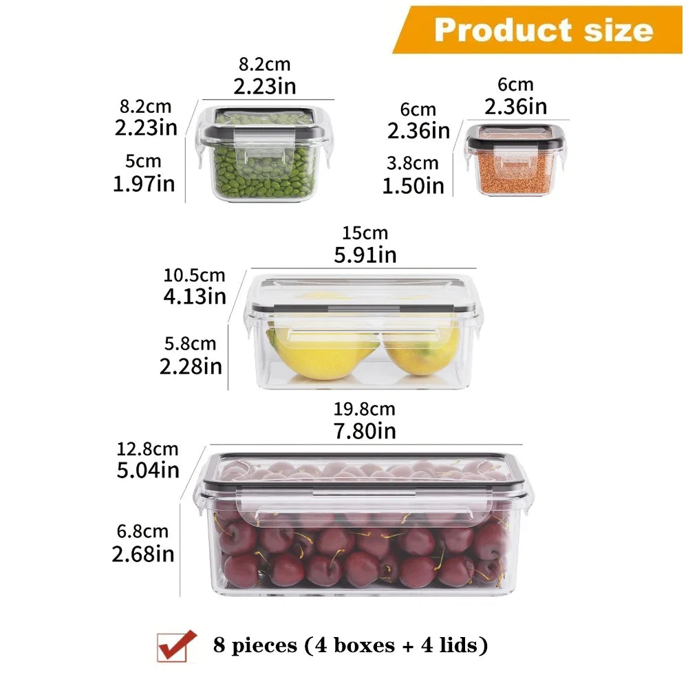 Airtight Food Storage Containers | 8-Piece Set