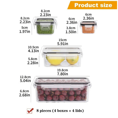 Airtight Food Storage Containers | 8-Piece Set