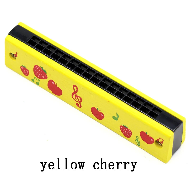 Kids Wooden Harmonica Musical Instrument Toy for Beginners
