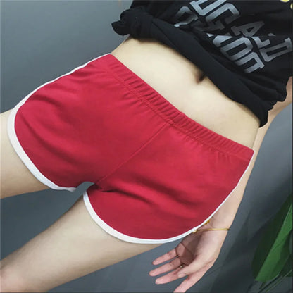 Women’s Sports Shorts – Candy Color Elastic Waist