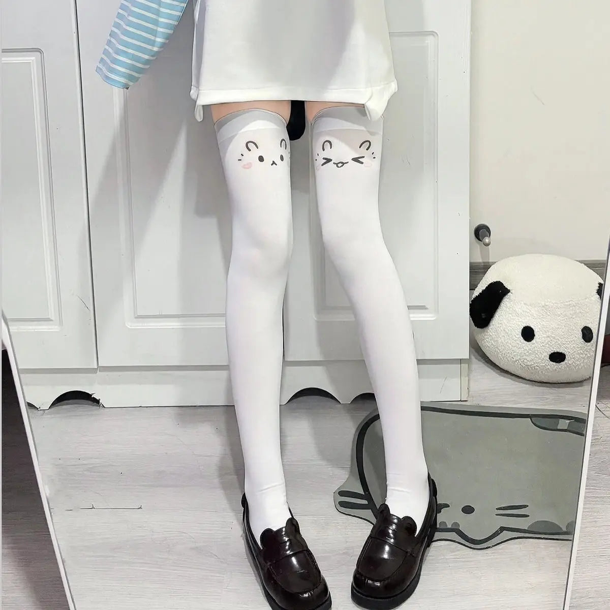 Cartoon Thigh High Socks for Women – 2 Pair Set