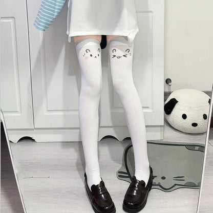 Cartoon Thigh High Socks for Women – 2 Pair Set