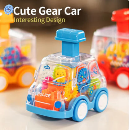 Gear Car Toy – Transparent Inertia Pull Back Car for Kids