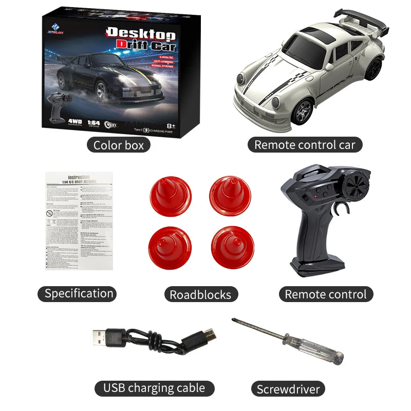 1:64 RC Drift Car – Mini Remote Control Racing Car