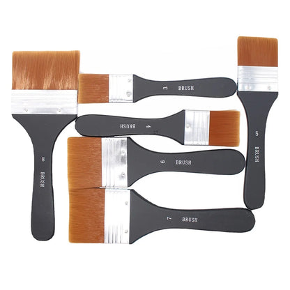 Paint Brush Set 7 Sizes Nylon Art Brushes for Acrylic Watercolor Oil