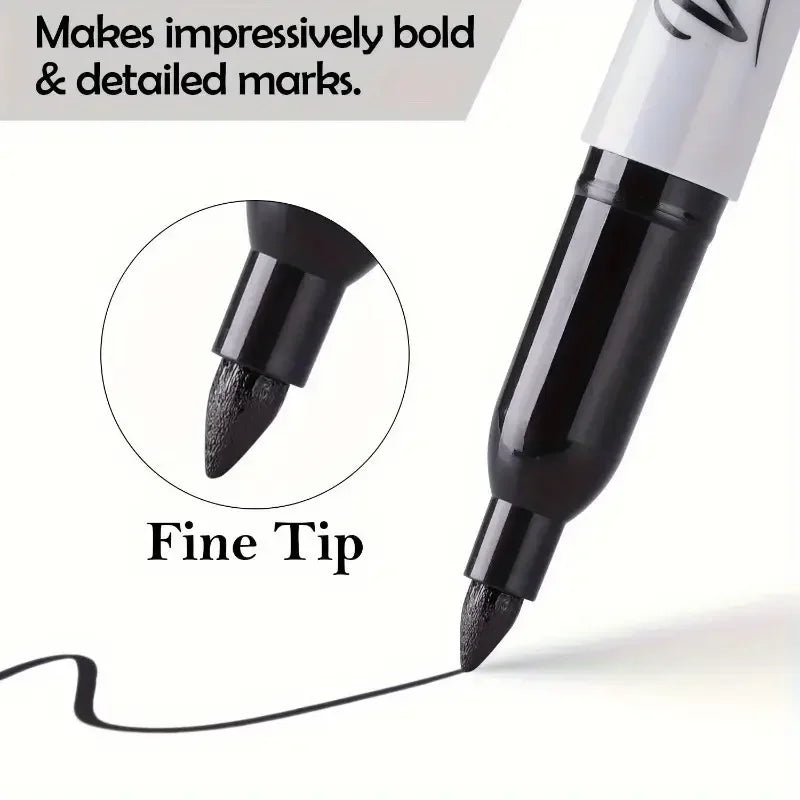 Permanent Markers 60-Pack – Fine Point Pens for Classroom & Office