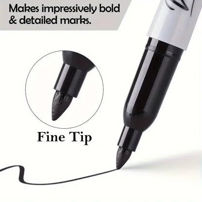Permanent Markers 60-Pack – Fine Point Pens for Classroom & Office