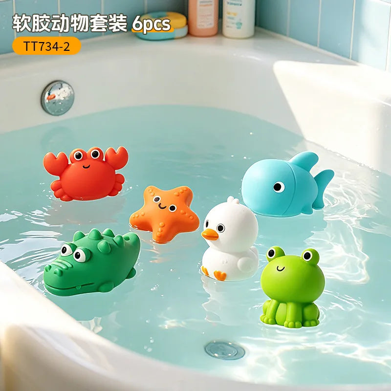Sea Animal Bath Toys – Squeezable Water Spray Figures