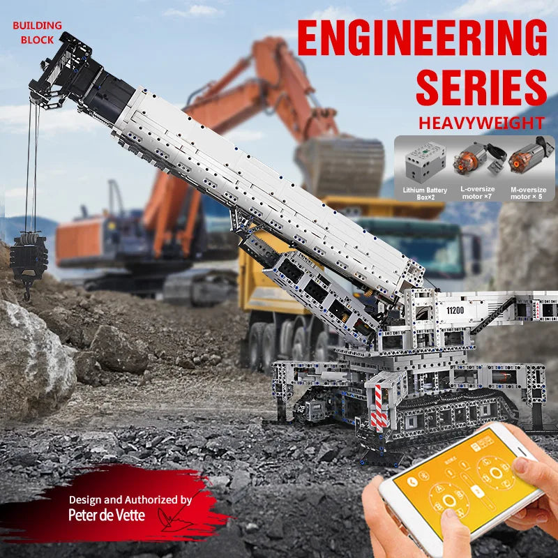 RC Motorized Crane Building Blocks