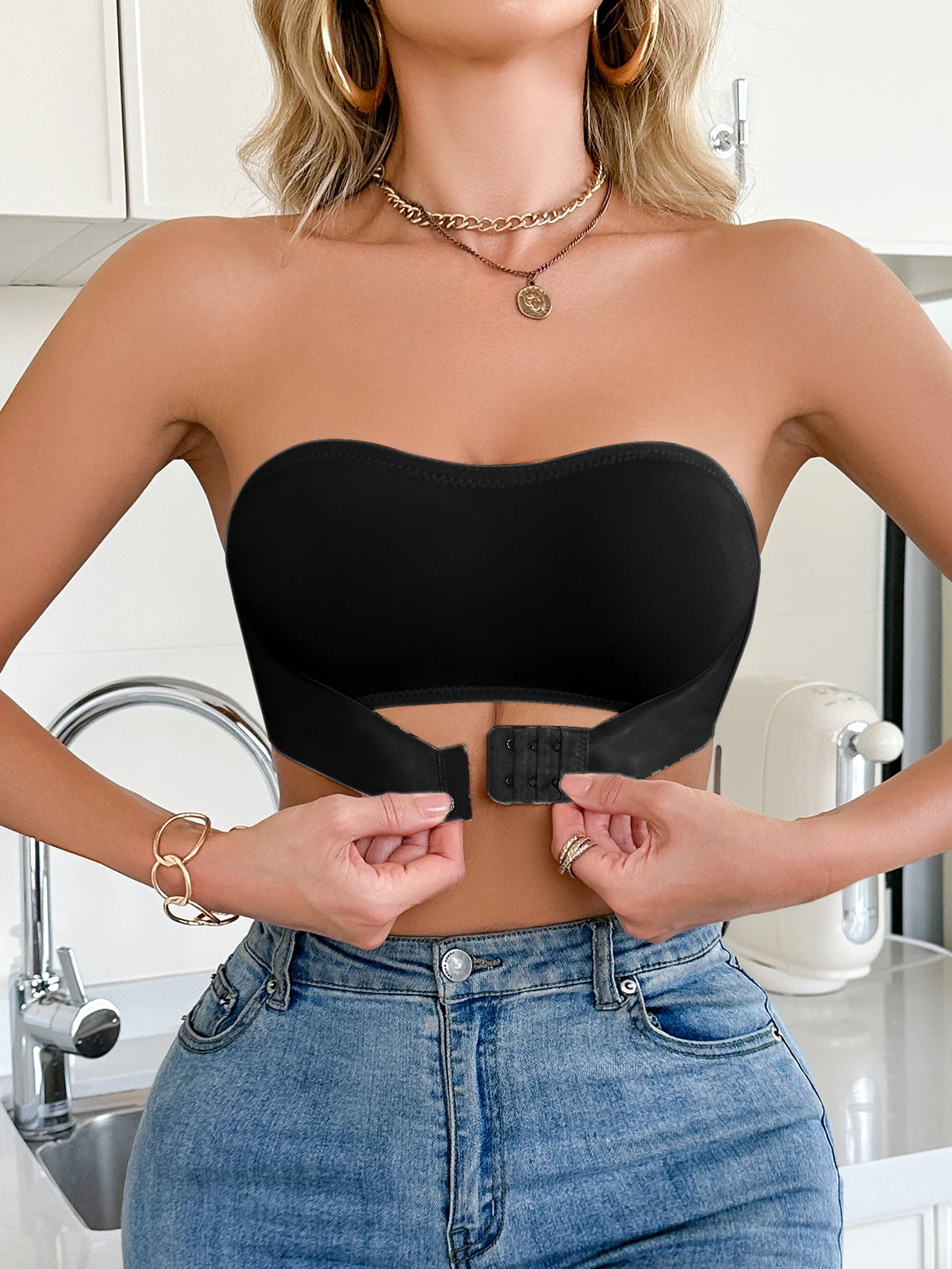 Front Closure Wireless Bra for Women – Lightweight Wire Free Bra