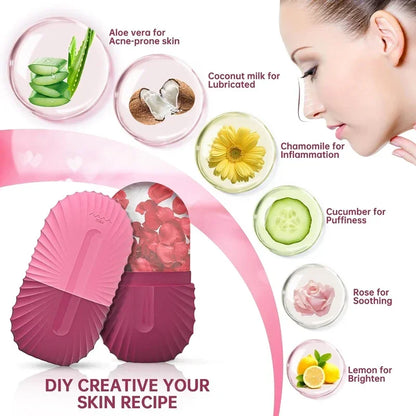 Ice Face Roller – Reusable Silicone Facial Massage Ice Mold