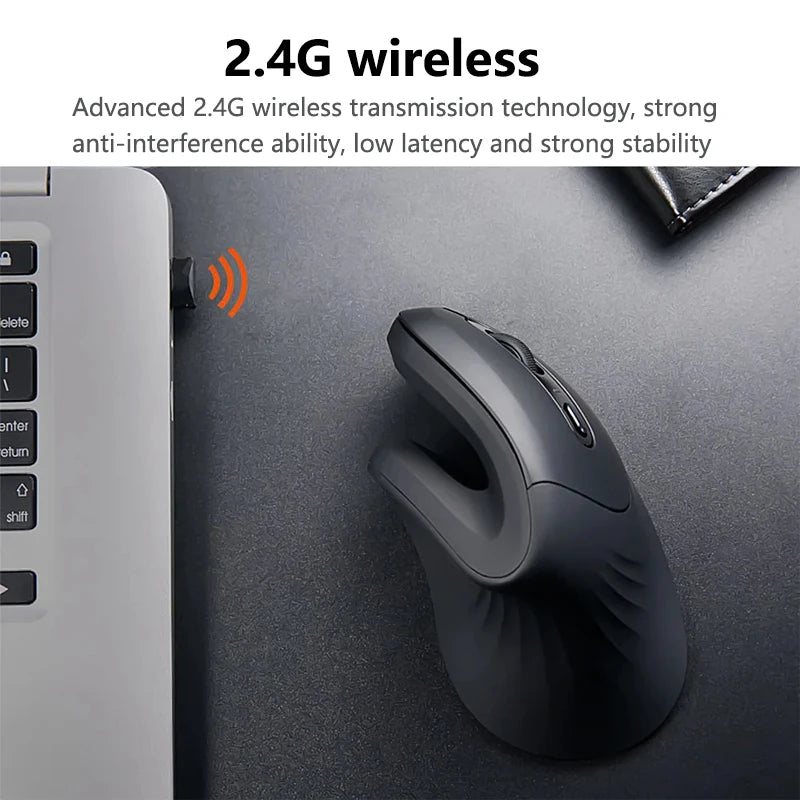 Vertical Wireless Mouse Ergonomic Silent 2.4G USB Mouse for PC