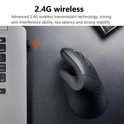Vertical Wireless Mouse Ergonomic Silent 2.4G USB Mouse for PC