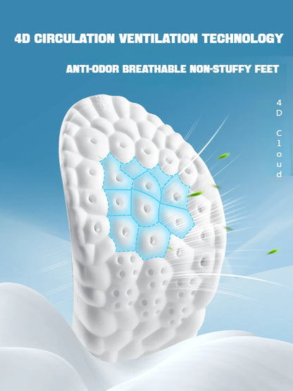4D Soft Arch Support Insoles – PU Shock-Absorbing Shoe Inserts