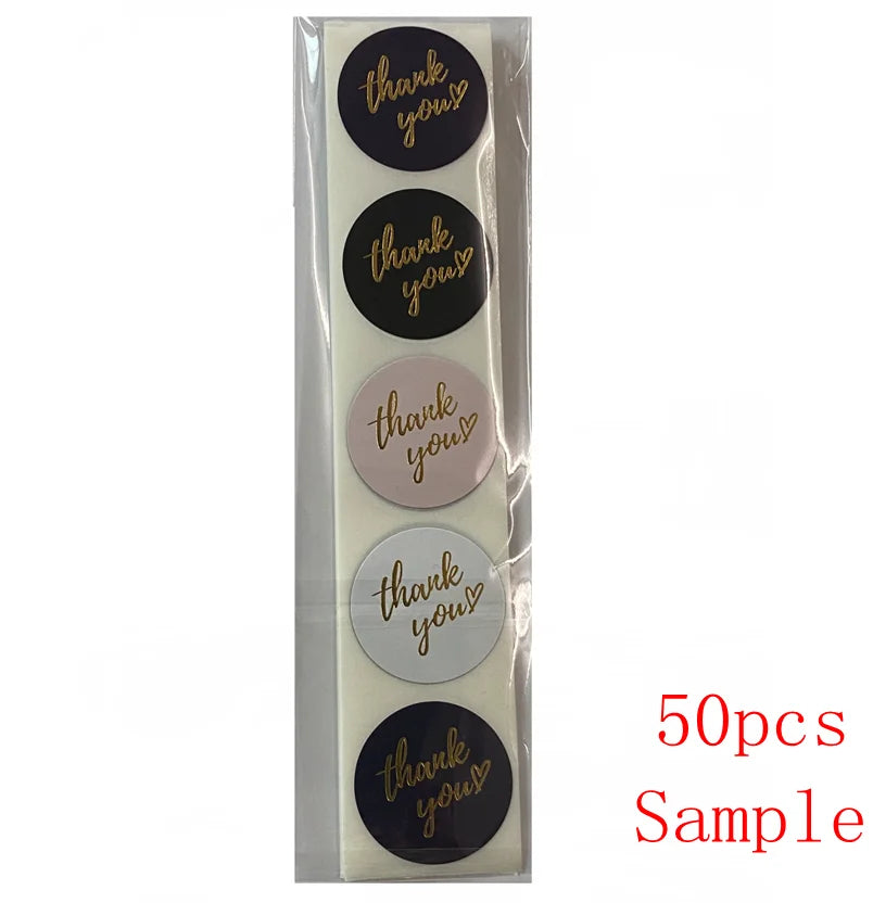 Thank You Stickers – 1 Inch Blue Envelope Sealing Labels