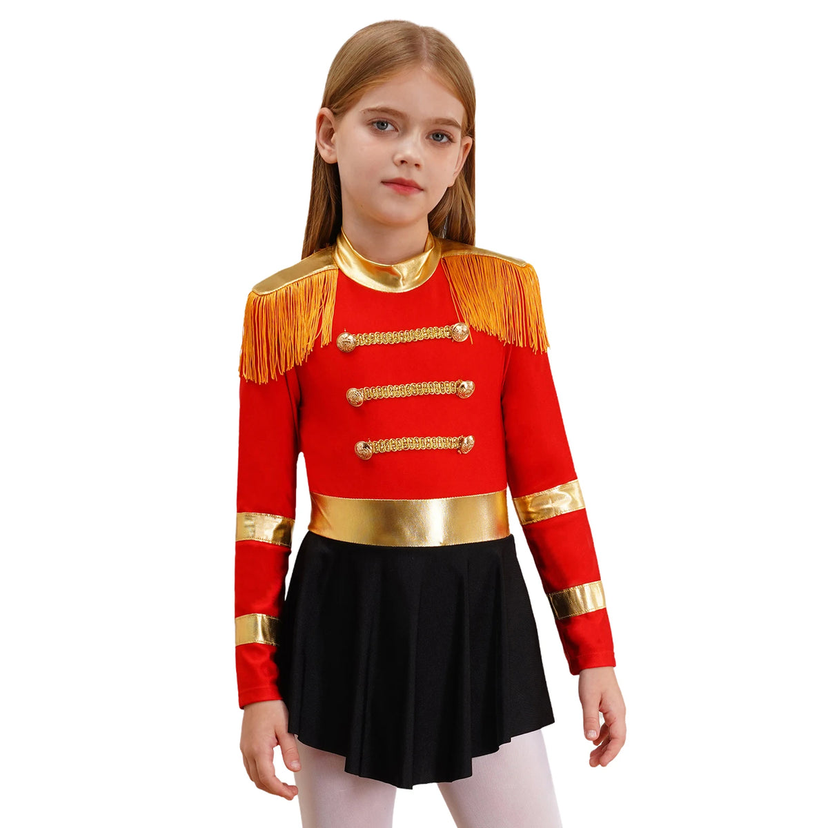 Sequins Girls Magician Circus Performance Costume Outfits Kids Halloween Ringmaster Bodysuit Jumpsuit with Hat Gloves Magic Wand