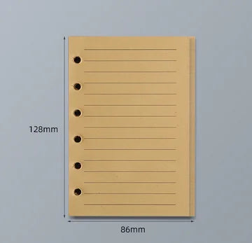 Loose Leaf Notebook Refill – A5 A6 A7 Lined, Blank & Grid Paper