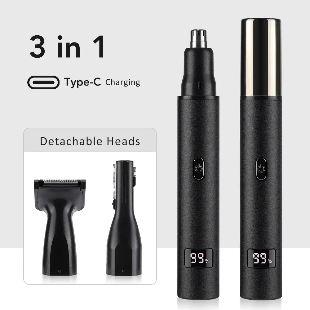 3-in-1 Nose Hair Trimmer for Men, Ear, Beard & Eyebrow Grooming