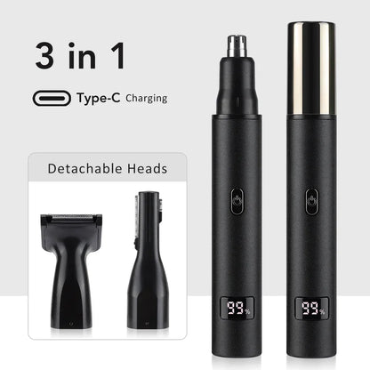 3-in-1 Nose Hair Trimmer for Men, Ear, Beard & Eyebrow Grooming