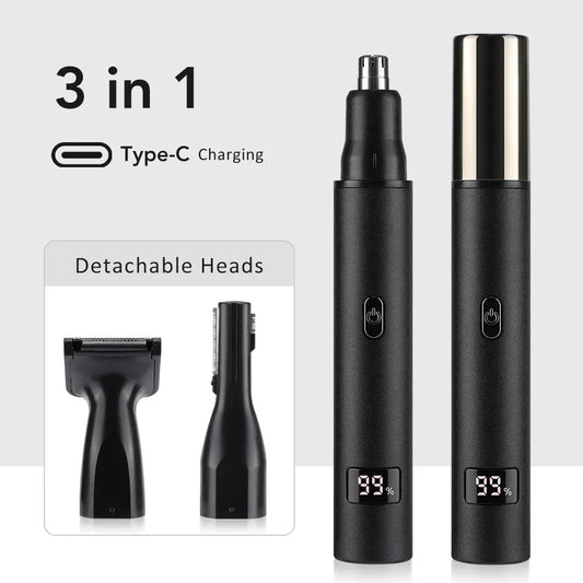 3-in-1 Nose Hair Trimmer for Men, Ear, Beard & Eyebrow Grooming