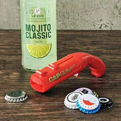 Portable Bottle Opener with Cap Launcher for Parties & Bar