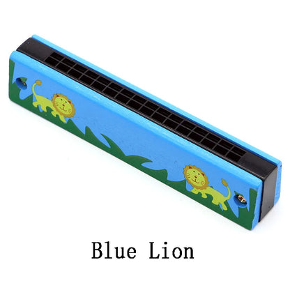 Kids Wooden Harmonica Musical Instrument Toy for Beginners