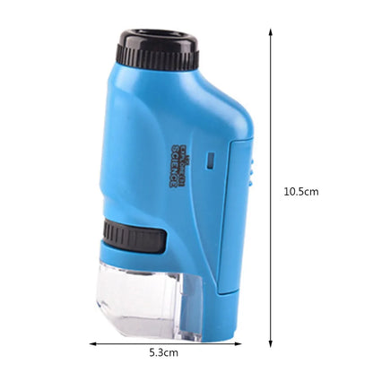 Pocket Microscope for Kids – 60-120X Handheld Science Kit