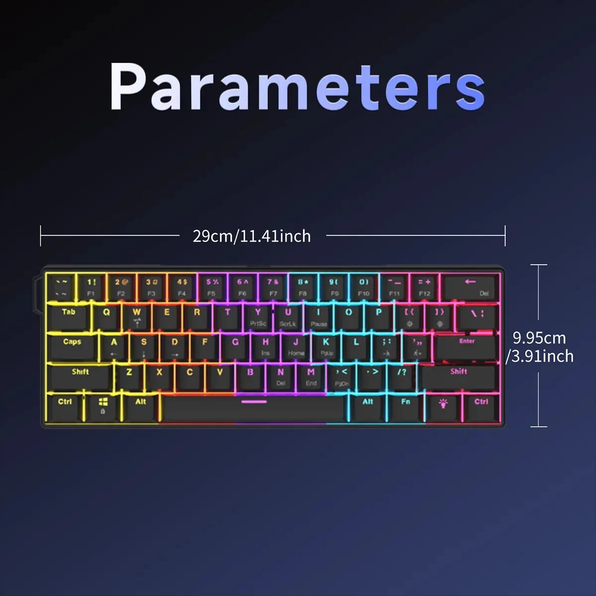 60% Mechanical Keyboard 61-Key RGB