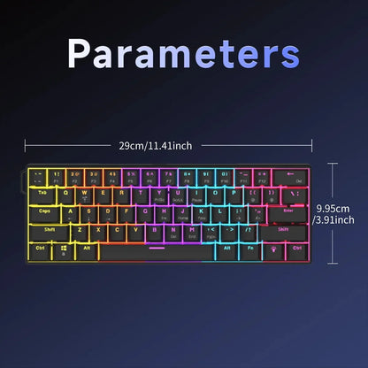 60% Mechanical Keyboard 61-Key RGB
