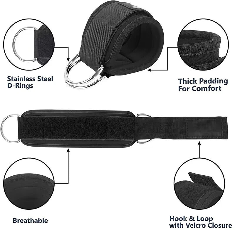 Ankle Straps for Resistance Bands – Glute & Leg Workout