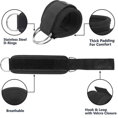 Ankle Straps for Resistance Bands – Glute & Leg Workout
