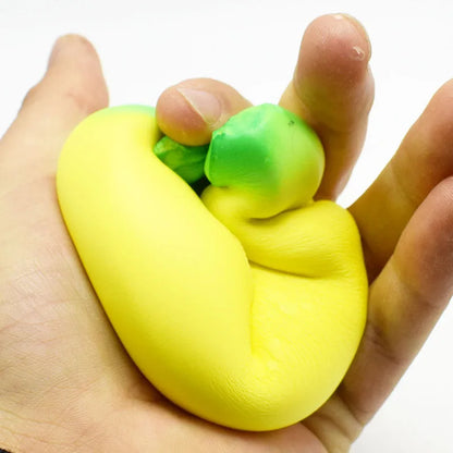 Banana Squishy Toy – Slow Rising PU Foam Stress Relief