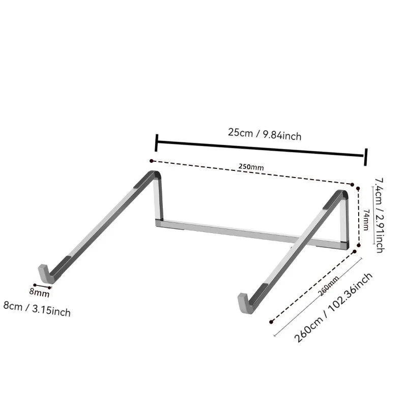 Adjustable Laptop Stand – Folding Aluminum Desktop Holder