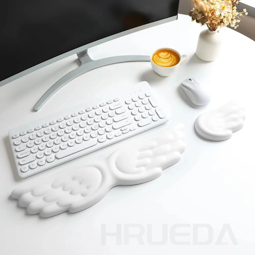 Memory Foam Mouse Pad Set – Keyboard & Mouse Wrist Rest