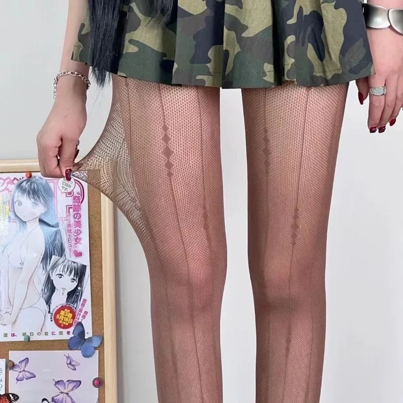 Fishnet Tights – Lace Rhombus Patterned Style