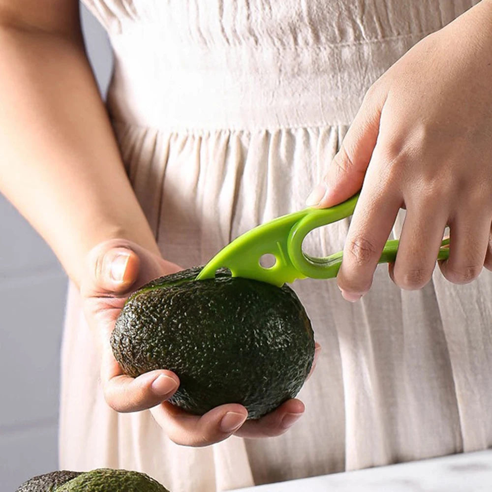 3-in-1 Avocado Slicer, Corer & Peeler Fruit Cutter Kitchen Tool