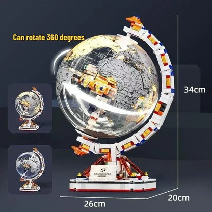 Space Station Building Blocks Set with Transparent Globe