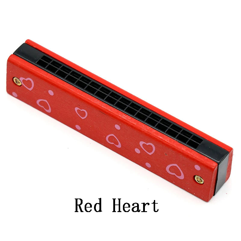 Kids Wooden Harmonica Musical Instrument Toy for Beginners